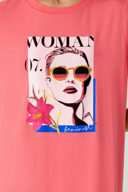 Арт. 8608 Туника женская 42-50 (5 шт) Цвет:коралловый - Калинка фото 3