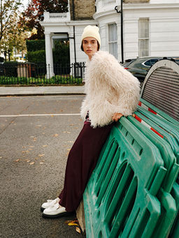 Bisiklet Yaka Kad?n K?rk Mont