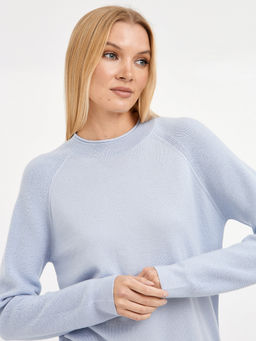 джемпер женский из шерсти с круглым вырезом - Glenfield фото 5