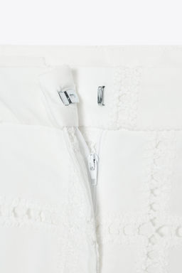 STRAIGHT-LEG TROUSERS WITH CUTWORK EMBROIDERY - Zara фото 10