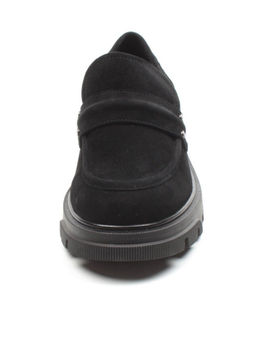 03-C1818-2 BLACK Лоферы женские (натуральная замша)