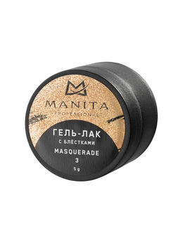Manita Professional Гель-лак для ногтей с блёстками / Masquerade №03, 5 г