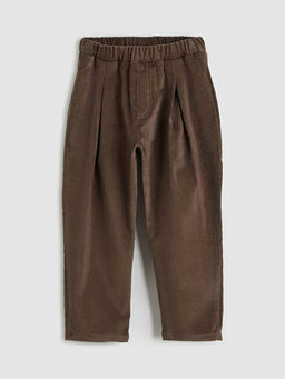 Beli Lastikli Basic Kadife Erkek Bebek Pantolon