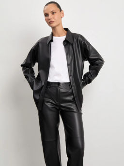 Рубашка однотонная - Emka фото 3