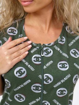 Халат женский, цвет зеленый