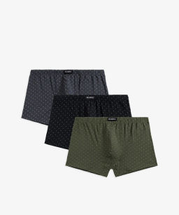 ATLANTIC 3MH-192 Трусы шорты Tie - набор 3 шт. графитовый + черный + серый