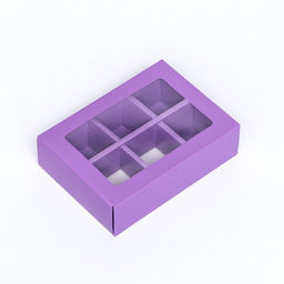 Коробка для конфет 6 шт, сиреневый, 13,7 х 9,85 х 3,86 см - UPAK LAND фото 3