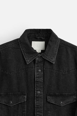 WESTERN DENIM SHIRT WITH POCKETS - Zara фото 17