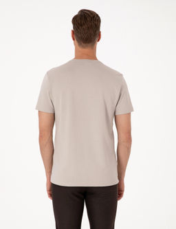 Ta_ Regular Fit Kal_n Dokulu Bisiklet Yaka Basic Ti__rt - Pierre cardin фото 12