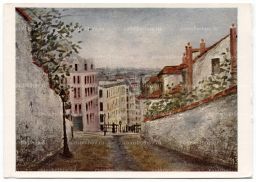 Открытка живопись Морис Утрилло Улица Мон-Сени на Монмартре