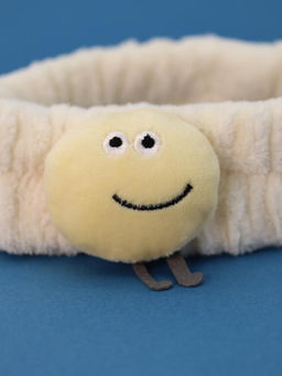 Повязка на голову "Smiley", white