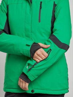 Горнолыжная куртка женская зимняя зеленого цвета 3105Z - Mtforce фото 6