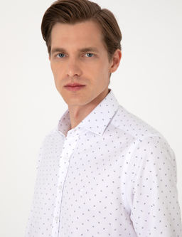 Beyaz Slim Fit Uzun Kollu G_mlek - Pierre cardin фото 2