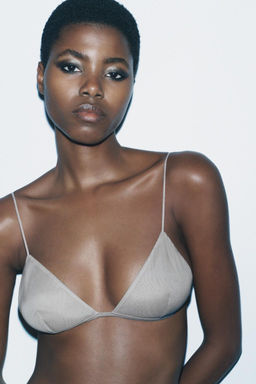 SILK TRIANGLE BRALETTE - Zara фото 4