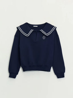 Толстовка из хлопка с отложным воротником / Zarina  фото 8