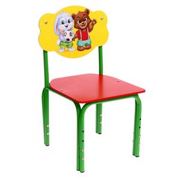 Стул детский Зверята, регулируемый, МИКС
