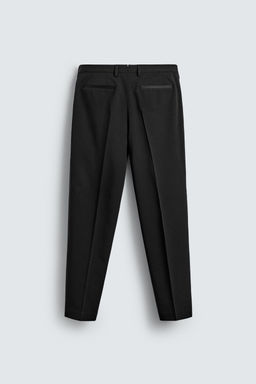 PANTAL?N REGULAR FIT BANDAS SMOKING / Negro - Zara фото 6