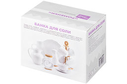 Банка д/соли 500 мл 15,5*10*14,5 см Ромбики с деревянной ложкой и крышкой - Elan gallery фото 10