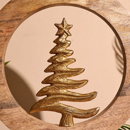 Сувенир интерьерный в деревянном кольце Ель, 30?8?33 см