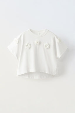 CROCHET FLOWER T-SHIRT