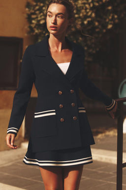 DOUBLE-BREASTED KNIT BLAZER - Zara фото 8