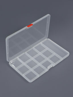 Цена за 2 шт. Органайзер для хранения мелочей, 13 ячеек, 21×12.5×1.5 см, прозрачный