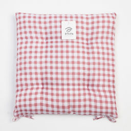 Сидушка на стул Этель Клетка 40х40 см, цв. розовый, 100% полиэстер  фото 5