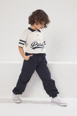 Bej %100 Pamuk Erkek Cocuk Cep Detayl? Lastikli Kordonlu Dokuma Pantolon TKDSS25PL00005 - Trendyolmilla фото 7