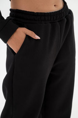 Костюм женский из футера 3х нит.начес Вектор черный - Амадэль фото 6