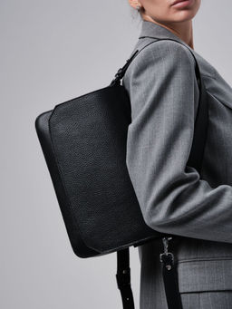 Сумка кожаная Deboro 30512 черная