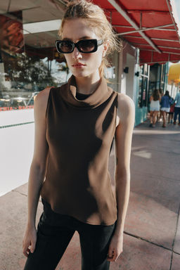 ASYMMETRIC HEM TOP - Zara фото 9