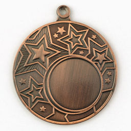 Цена за 2 шт. Медаль под нанесение бронза «Звезды», d=5 см, без ленты