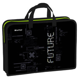 Папка на молнии с ручками А4 Berlingo "FutureX" ширина 75мм (BR-PT-A47535) пластик