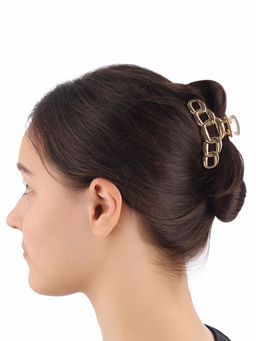 Цена за 6 шт. Крабик для волос «Кара», звенья, 7 см, золото