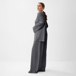 Костюм женский (блуза, брюки) MIST Classic collection, размер 48-50, цвет графит