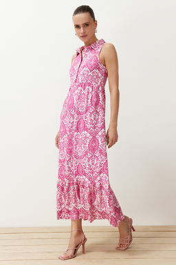 TRENDYOLMILLA Cok Renkli Etnik Maxi Orme Elbise TWOSS24EL00470  фото 3