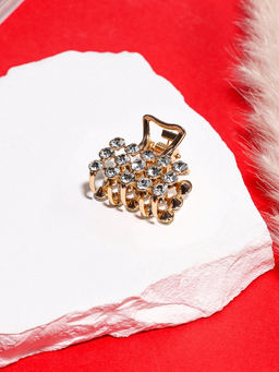 Цена за 6 шт. Крабик для волос «Классик», 2.5 см, золото МИКС