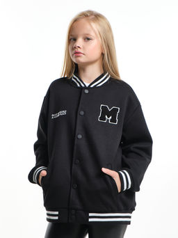 Бомбер (джемпер) 33-25015 черный - Mini maxi фото 2