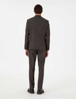 Kahverengi Slim Fit Tak_m Elbise