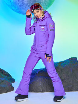 Женский сноубордический горнолыжный комбинезон Alpha Endless Aeternitas 223/2305 PRP - Пурпурное Сердце  фото 15