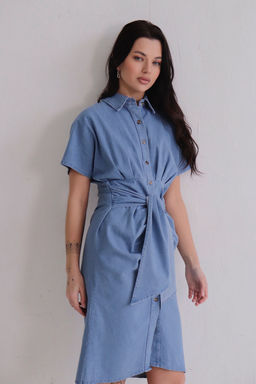 12147 Платье-рубашка джинсовое - Martichelli фото 5