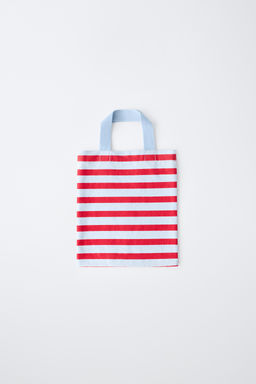 BOLSA ESTAMPADO RAYAS / Azul