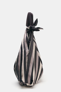 KNOTTED SATIN-EFFECT MAXI BUCKET BAG - Zara фото 9