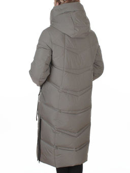 A73 GRAY/GREEN Пальто зимнее женское (200 гр. холлофайбер)