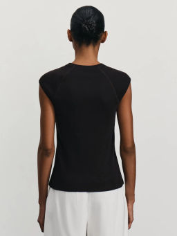 Футболка из хлопка с рукавом реглан / Zarina фото 6