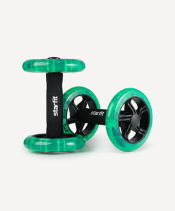 Ролики для пресса раздельные STARFIT RL-107 черный/ярко-зеленый  фото 3