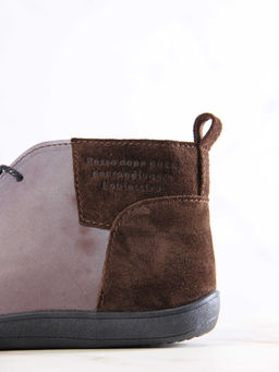 Ботинки 305.Натаbl. Вакса коричневая+корич замша/Байка