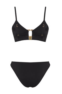 TRENDYOLMILLA Siyah Bralette Aksesuarl? Regular Bikini Tak?m? TBESS25BT00054 фото 11