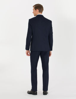 Lacivert Slim Fit Tak_m Elbise