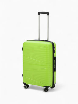 Чемодан на колёсах средний 75 л (M), на молнии, кодовый замок, 4 колеса, зелёный